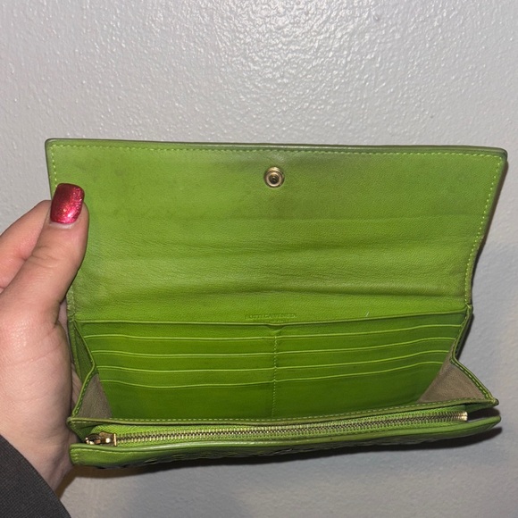 Bottega Venetia Green Woven Leather wallet - Picture 8 of 13